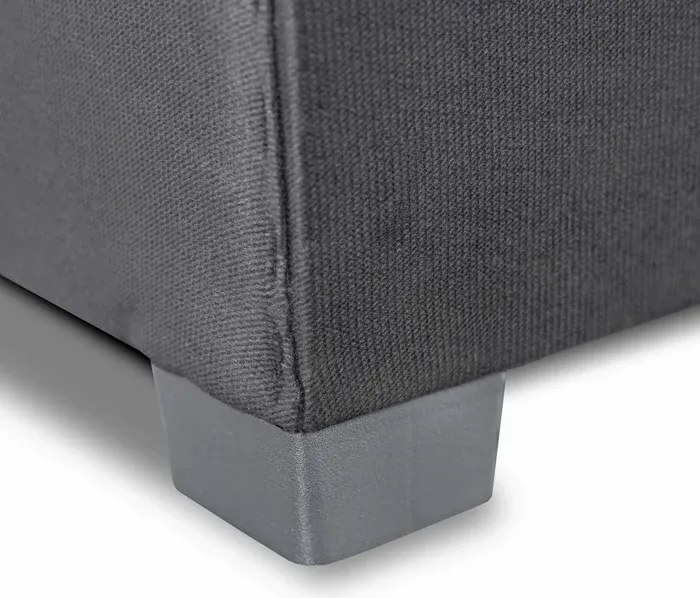 Łóżko Tapczan Młodzieżowe KARO 2 90x200 cm Narożne Szare Welurowe