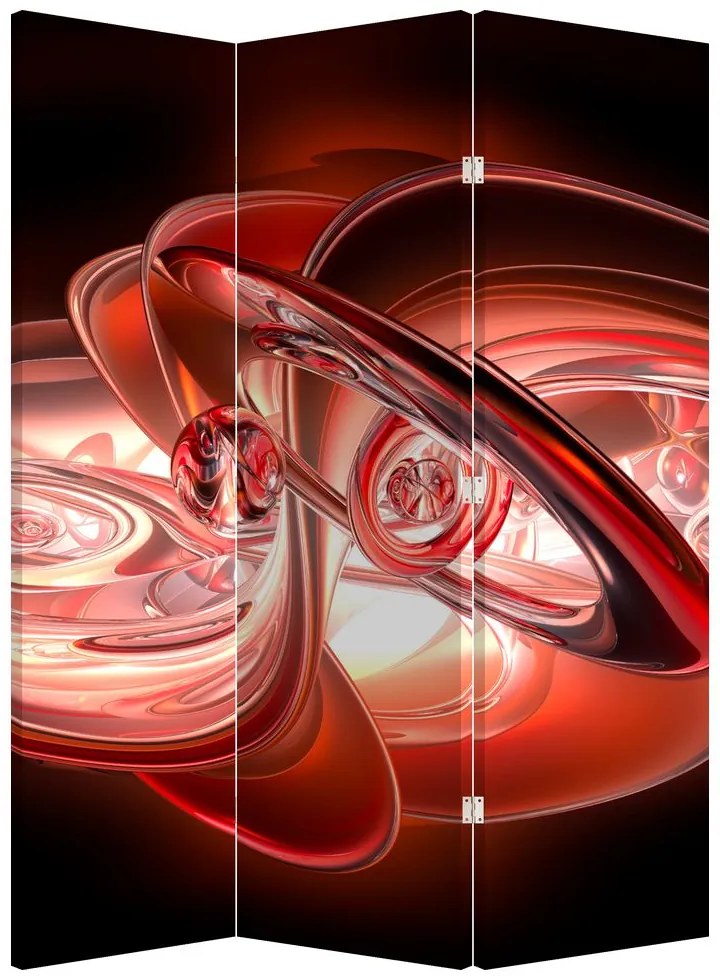 Parawan - Czerwone kształty (126x170 cm)