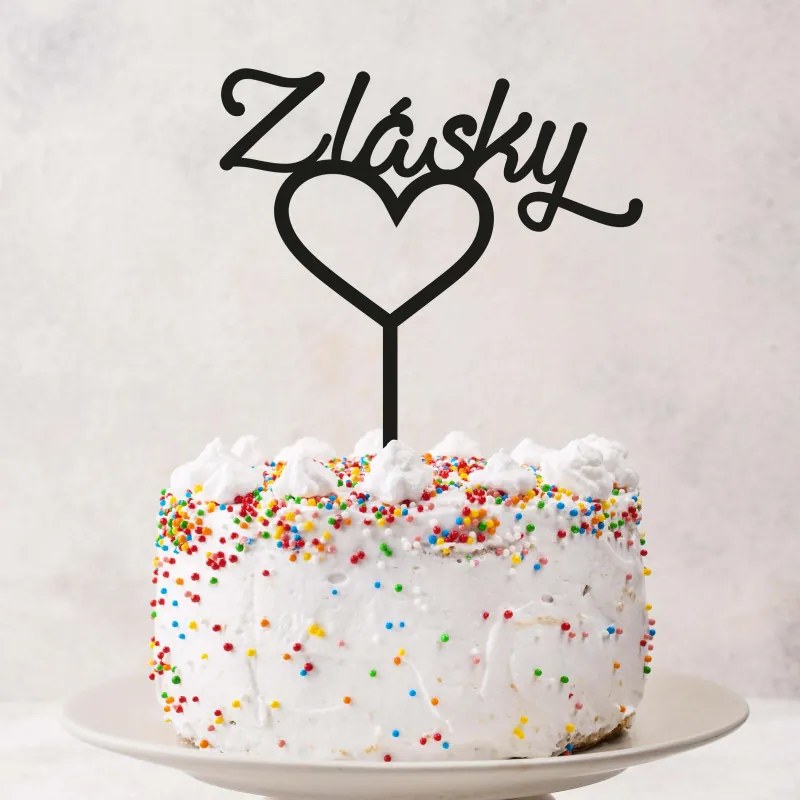 Plastikowa nakładka na tort "Z miłości" - Wymiar 130 x 180 mm