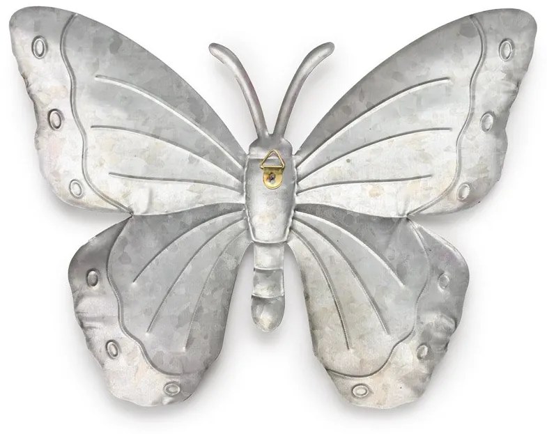 Metalowa dekoracja ścienna motyl BUTTERFLY 40 cm - różne kolory Kolor: Niebieski