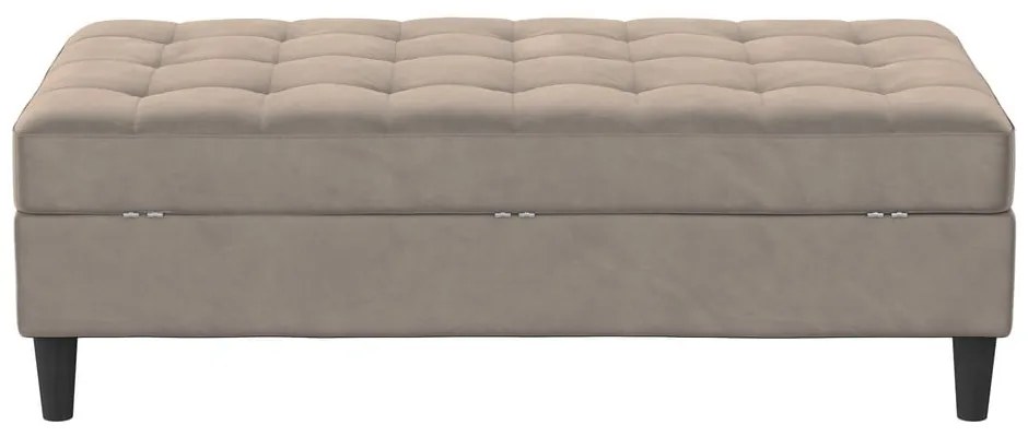 Szary aksamitny podnóżek Presley – Støraa