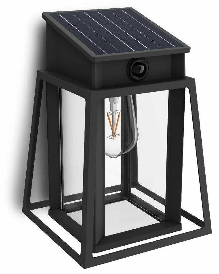 Philips Lysin UltraEfficient solarna oprawa LED zczujnikiem, czarna, 3,2 W, 500 lm, 2700 K