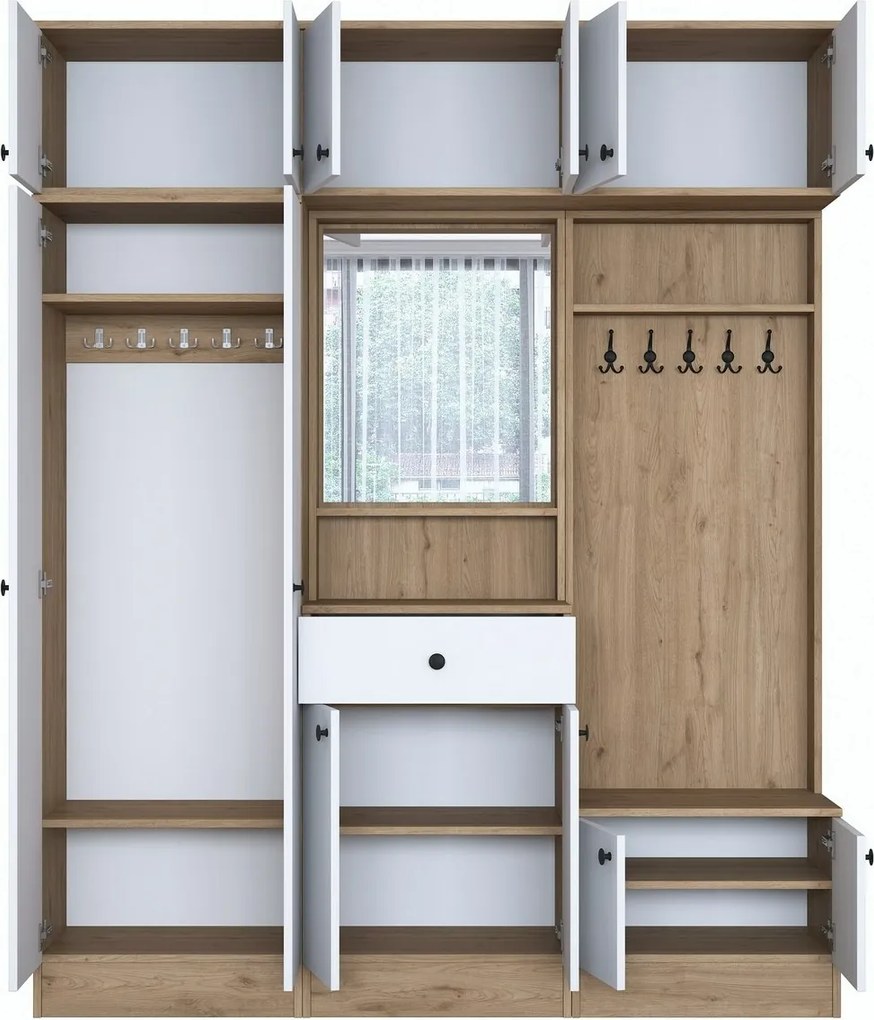 Zestaw do przedpokoju Ewa White and Walnut