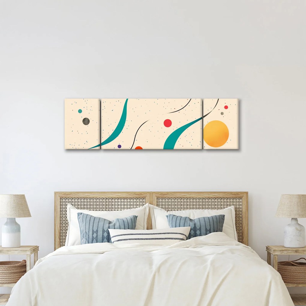 Obraz - Minimalistyczna kolorowa ilustracja (170x50 cm)