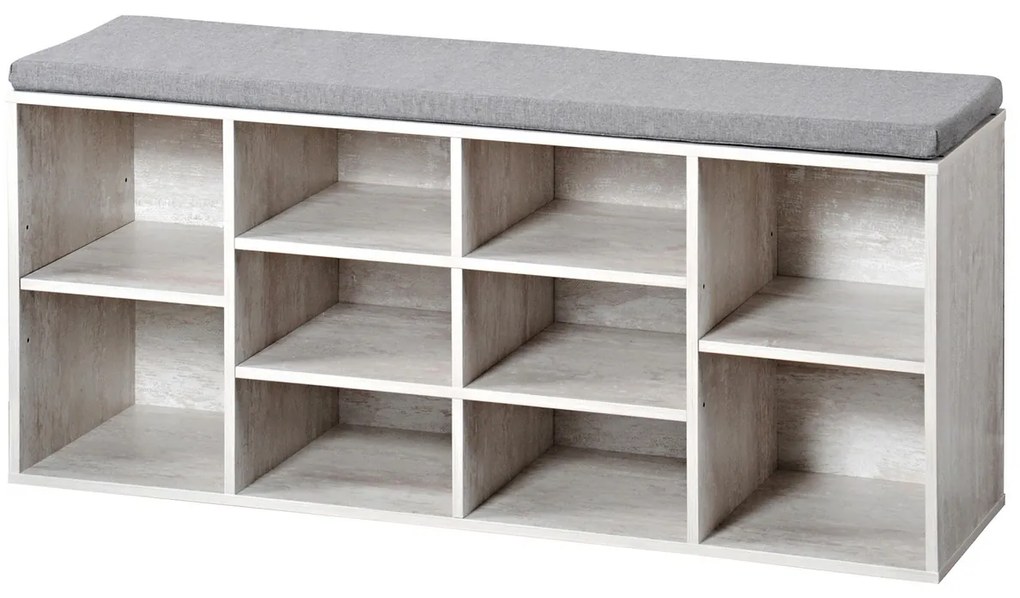 Kesper 15931 Szafka na buty z siedziskiem, biała,103,5 x 48 x 29,5 cm