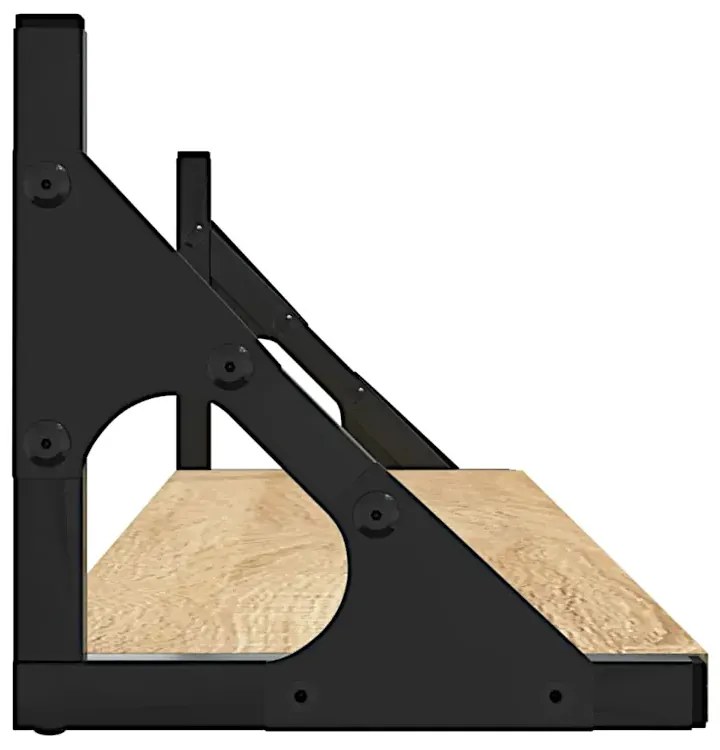 2 półki ścienne na kwiaty dąb sonoma 80 cm C9-E36