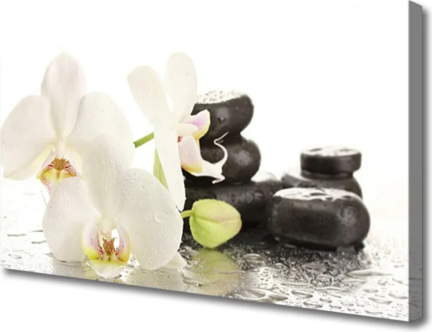 Obraz canvas Spokój Zen: Kwiatowa Harmonia