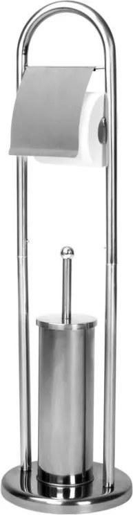 AQUAMARIN Wolnostojący zestaw WC 81 x 22 x 22 cm, srebrny