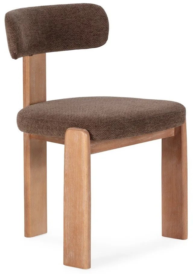 Brązowe tapicerowane krzesła zestaw 2 szt. Nadia – MOME