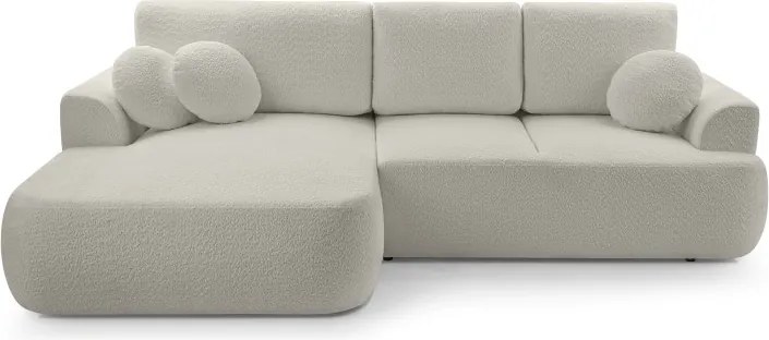 Narożnik VELO wolnostojący układ L strona Lewa z funkcją spania w tkaninie Coral 65