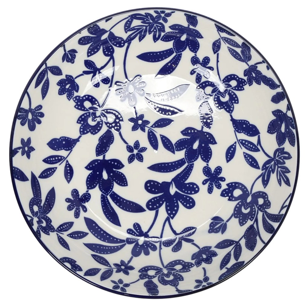 Głęboki talerz do zupy z porcelany MARIA, wzór w kwiaty, Ø 20 cm
