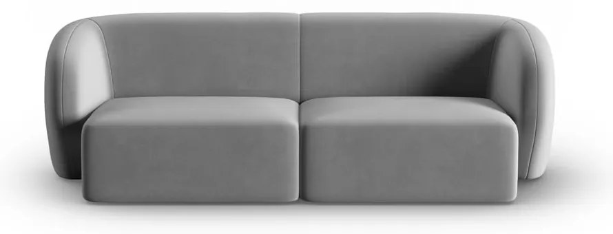 Szara aksamitna sofa 188 cm Paolo – Milo Casa