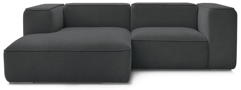 Ciemnoszary narożnik z materiału bouclé (lewostronny) Zephyr – Bobochic Paris