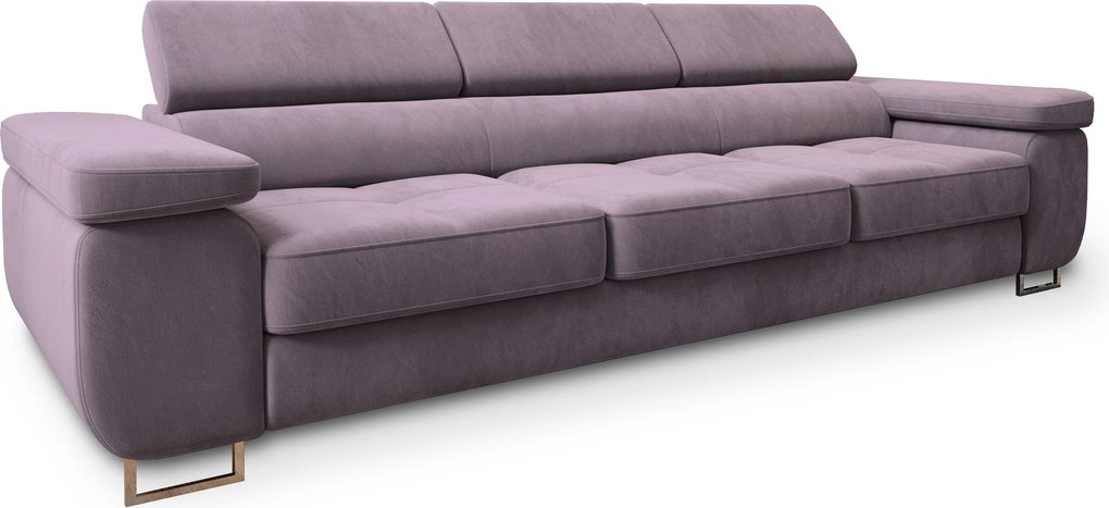 Masseno Sofa MOSINE z funkcją spania, Rozkładana sofa - Wrzosowy, MONOLITH 62