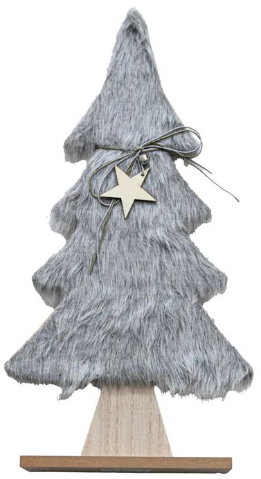 Choinka dekoracyjna z futerkiem LUSH 41 cm - różne kolory Kolor: Brązowy