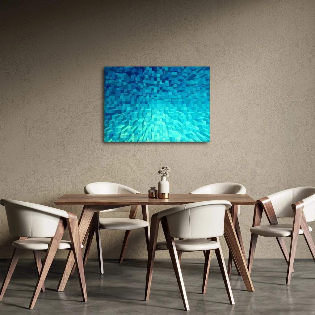 Obraz - abstrakcyjne kostki (70x50 cm)