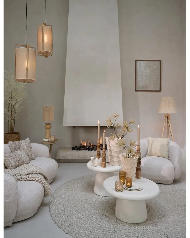 Biały okrągły stolik ø 60 cm Kulona – Light &amp; Living