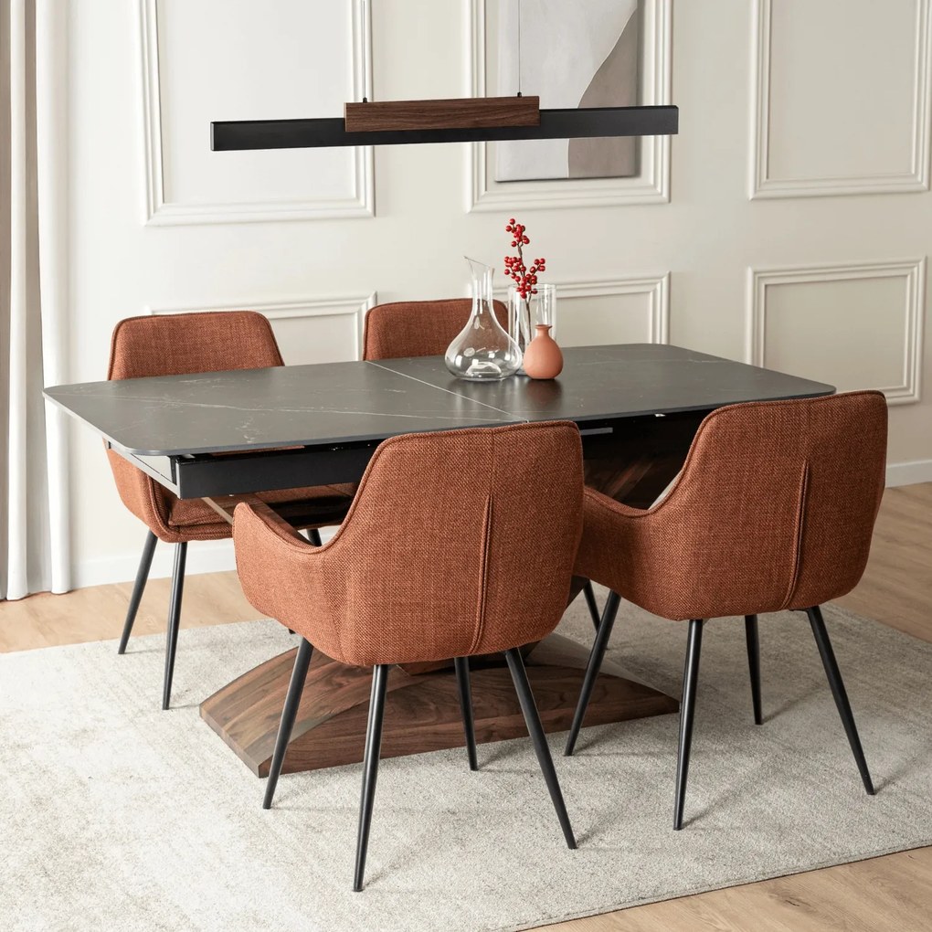 Krzesło Tapicerowane do Jadalni EDRICK Rude Nowoczesne Loft