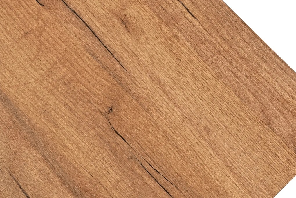 Stół rozkładany w stylu loftowym Max 80-160 cm, dąb craft/czarny