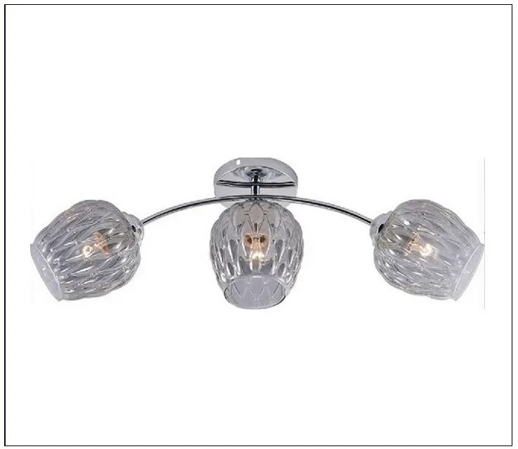 Potrójny żyrandol z chromowym łukowatym ramieniem - V189 A5-S87