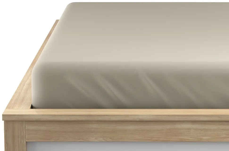 PrzytulneMieszkanie.pl Prześcieradło z mikrofibry z gumką piaskowe 160 x 200 cm