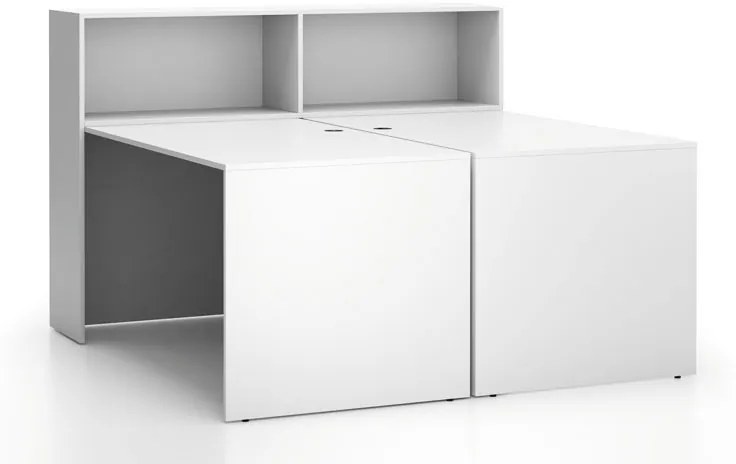 Zestaw mebli biurowych double SEGMENT, biały/biały