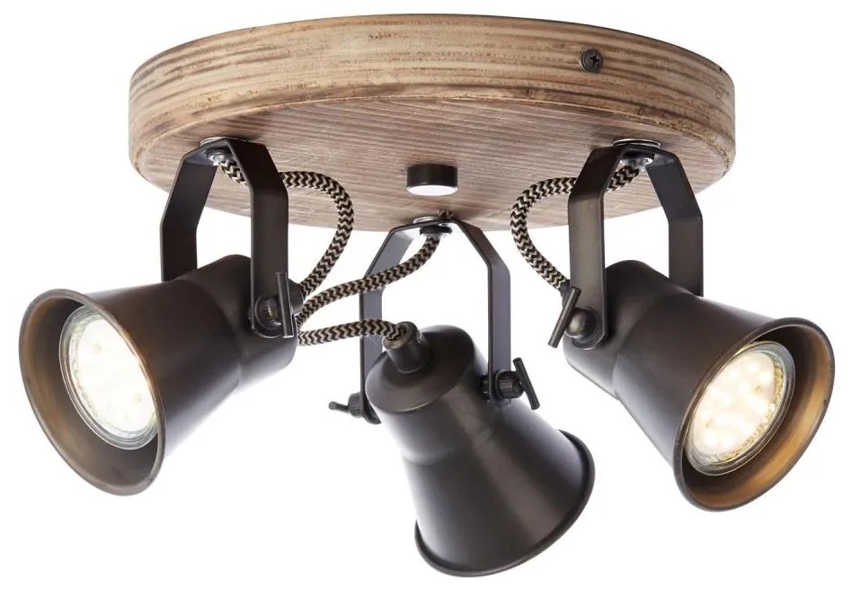 Brilliant - Oprawa punktowa SEED 3xGU10/5W/230V czarny/brązowy