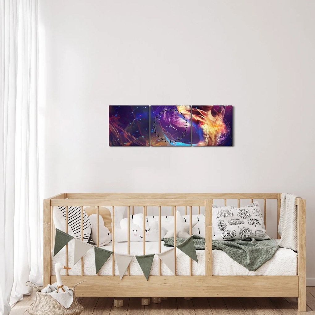Obraz mistycznej kobiety (z zegarem) (90x30 cm)