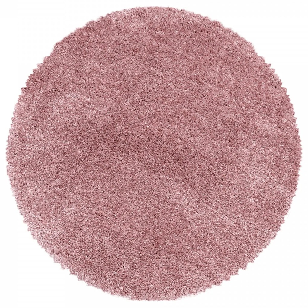 Dywan shaggy Fluffy Super Soft różowy 80 cm x 80 cm koło
