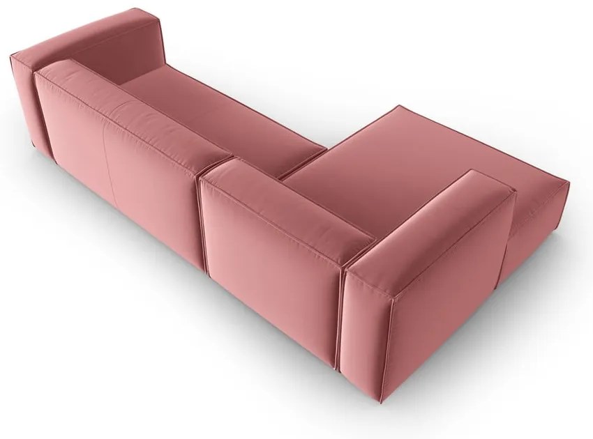 Różowy aksamitny narożnik Mackay – Cosmopolitan Design