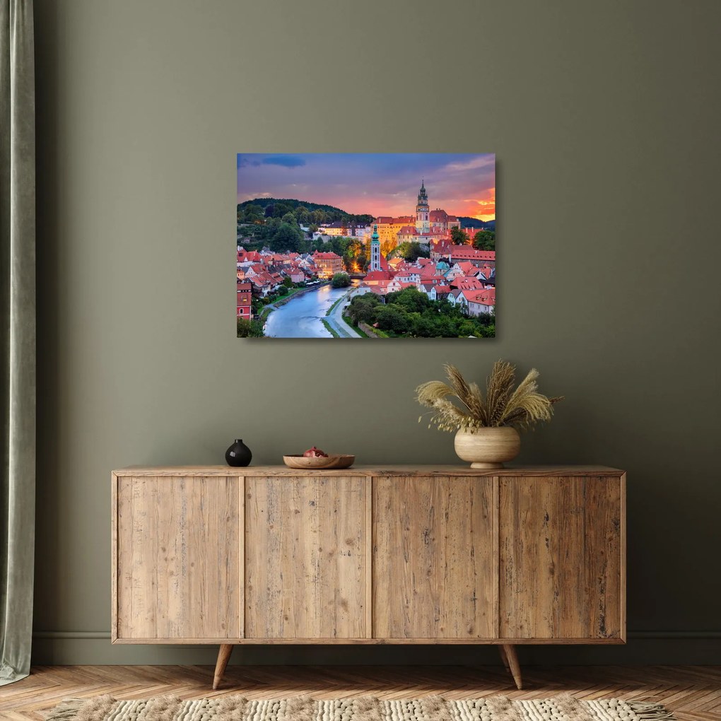 Obraz na szkle - Český Krumlov (70x50 cm)