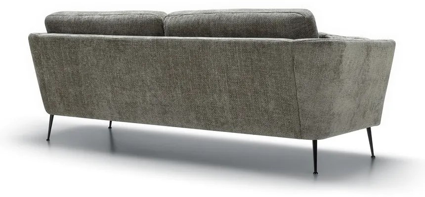 Szara aksamitna sofa 220 cm Mynta – Sits