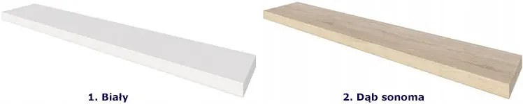 Biała Minimalistyczna Półka Wisząca S3-B10