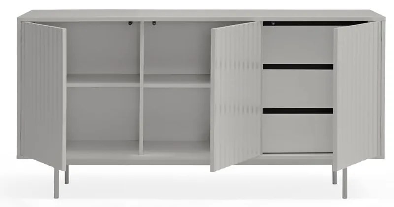 Szara niska komoda 159x80 cm Sierra – Teulat