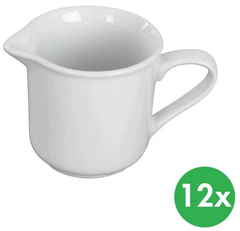 Dzbanek na mleko MONA 0,1 l, porcelana, 12 szt