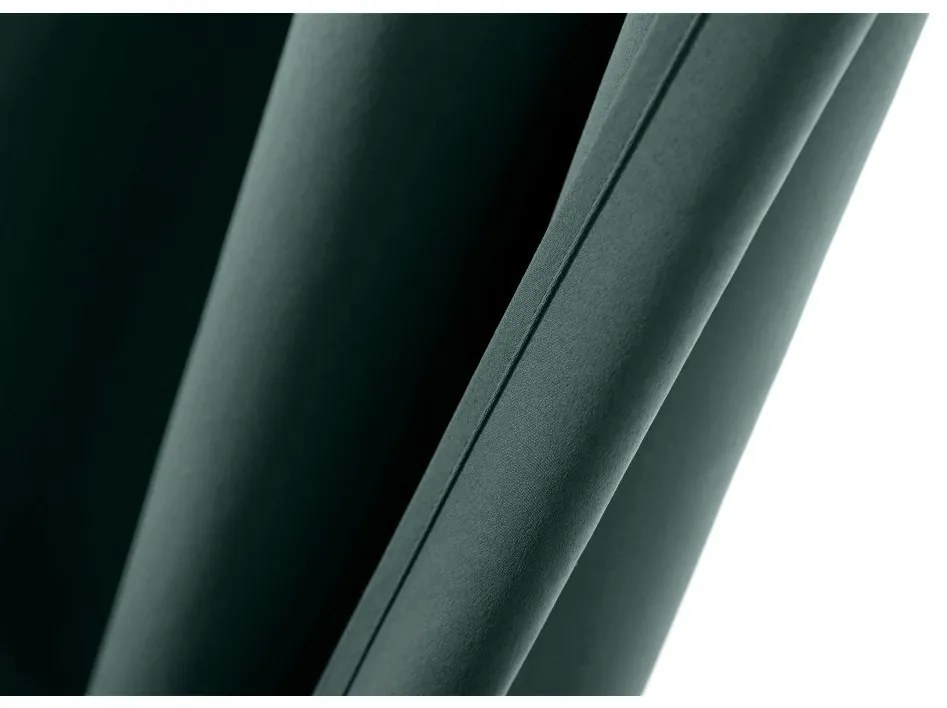 Turkusowa zasłona OXFORD 140x250 cm Zawieszanie: Metalowe pierścienie