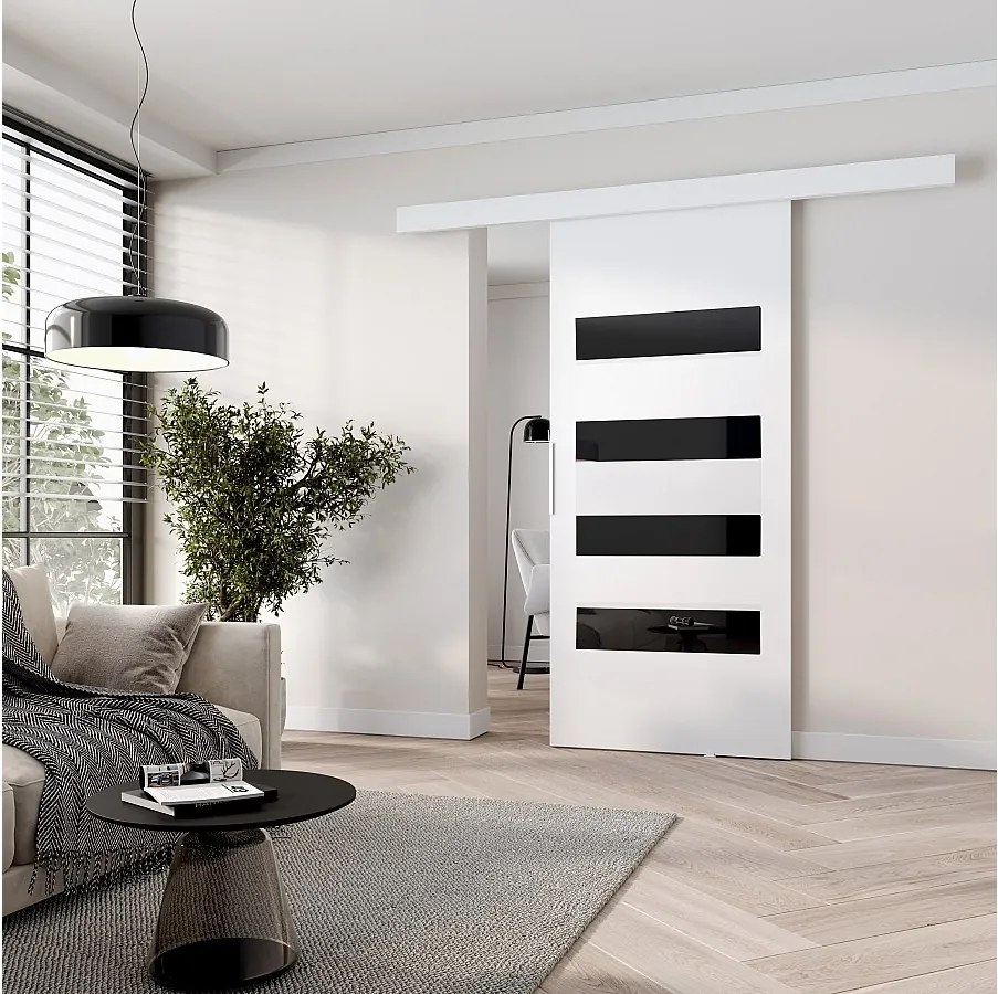 MINIO go for it, Drzwi przesuwne wewnętrzne CLEAN F 86 cm  w kolorze białym