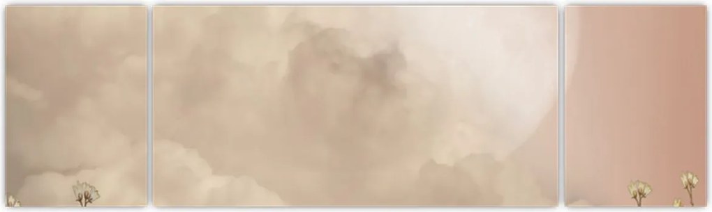 Obraz - Różowa pełnia księżyca (170x50 cm)