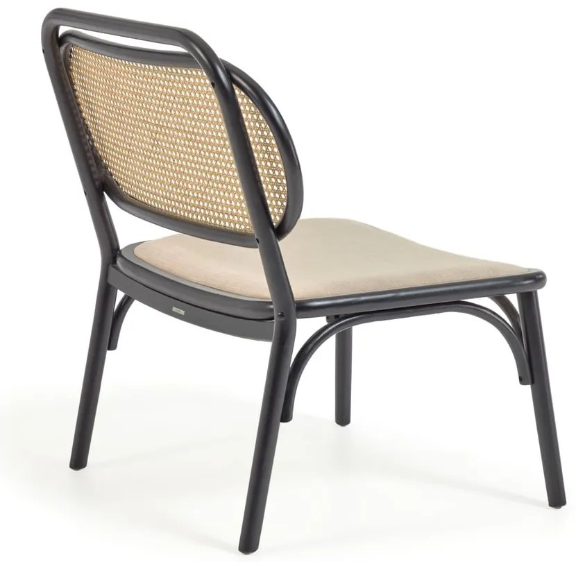 Czarny fotel Kave Home Doriane