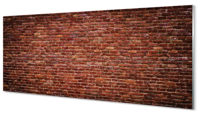 Szklany Panel Cegła mur vintage
