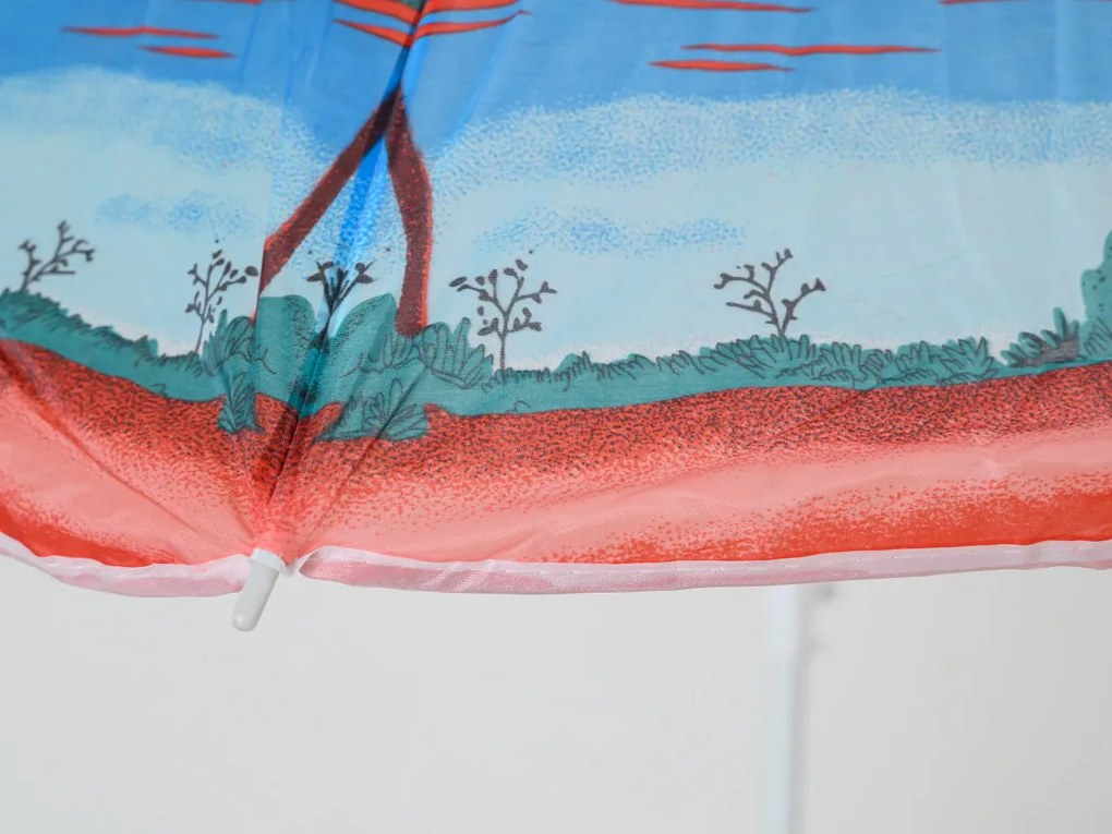 Parasol PALM BEACH 180 cm, czerwony