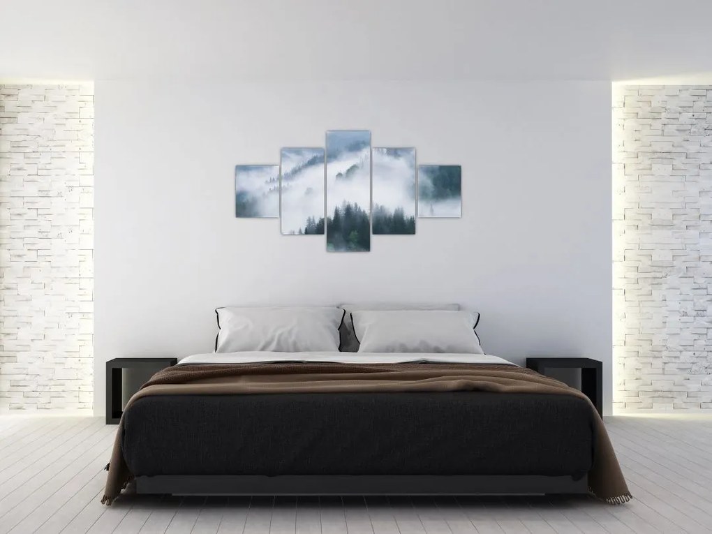 Obraz - Drzewa we mgle (125x70 cm)