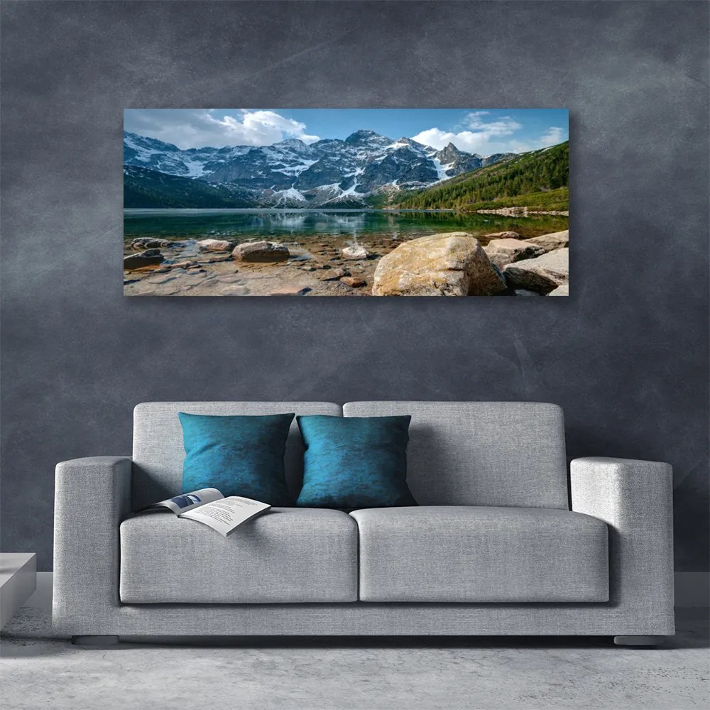 Zdjęcie na płótnie Górska Panorama z Jeziorem