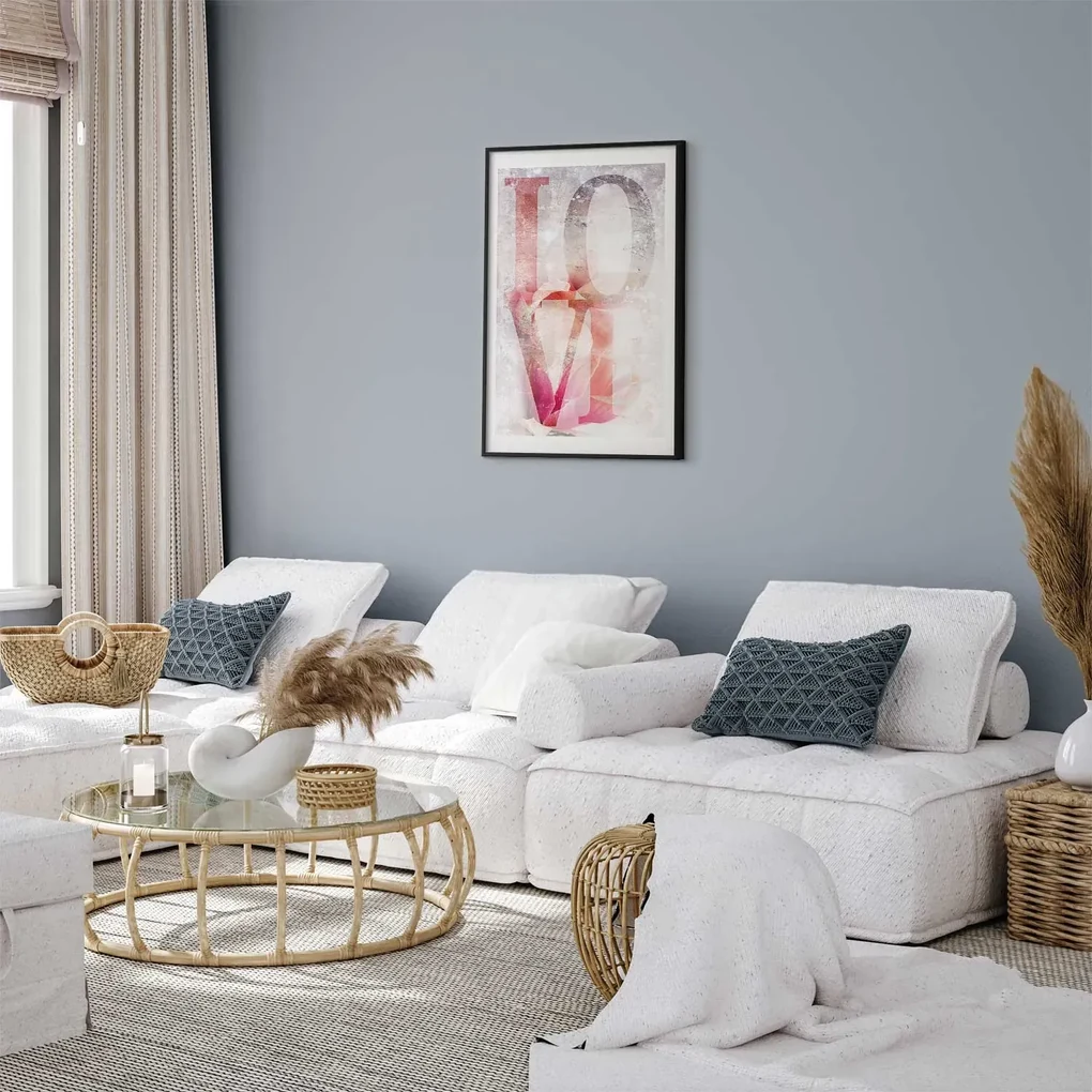 Plakat Miłość magnolii 40x60 cm z ramą czarną z marginesem ARTGEIST B