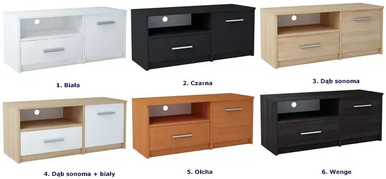 Skandynawska szafka RTV pod telewizor dąb sonoma N9-T39