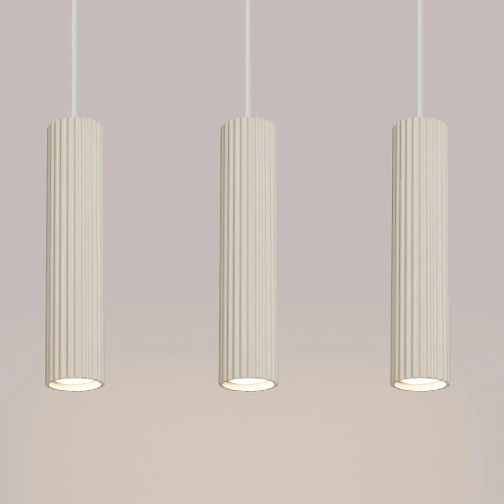 Kremowa lampa wisząca Gleam – Sollux