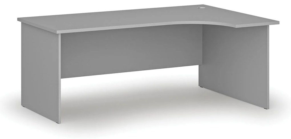 Narożne biurko PRIMO GRAY, 180x120 cm, prawe, szare