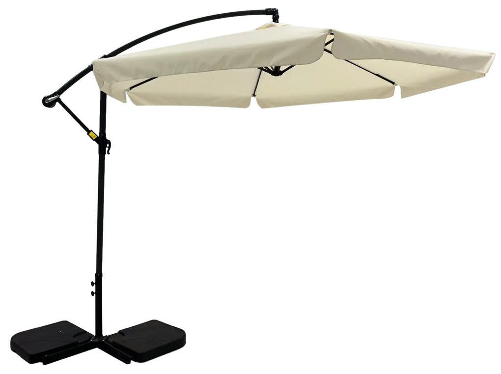 Parasol ogrodowy z podstawą 3 m ecru PATIO