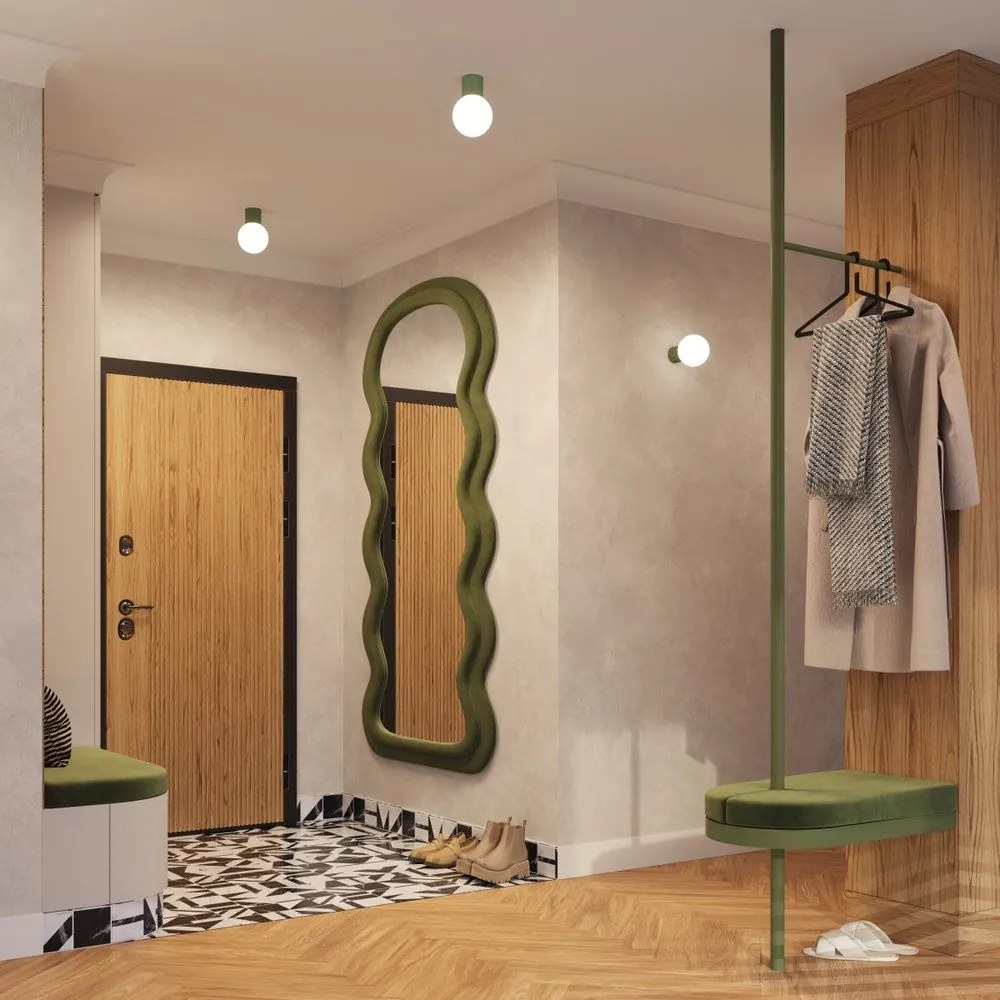 Zielona lampa sufitowa ze szklanym kloszem ø 12 cm Orbital – Sollux