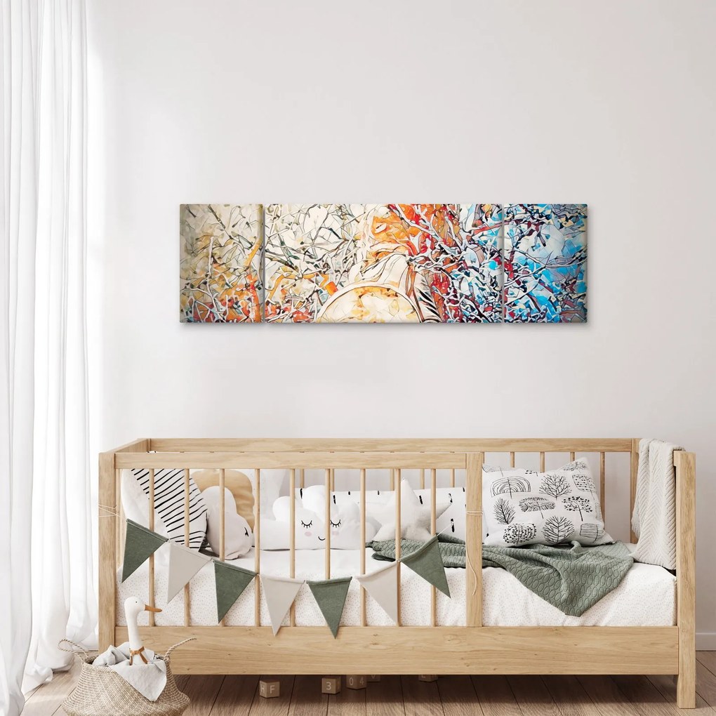 Obraz - Mozaikowa abstrakcja (170x50 cm)